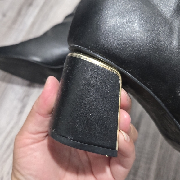 Zara Black Ankle Heel Boots Sz 40 Fit Like 8.5 - Picture 6 of 14
